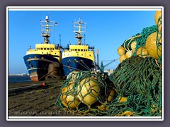 Fischerboote und Netze