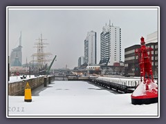Bremerhaven im Schnee