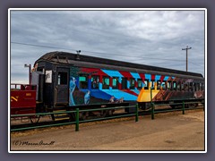 Skunk Train am Bahnhof in Fort Bragg