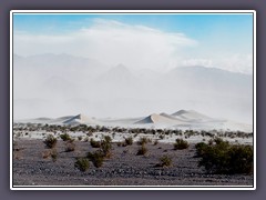 Sandsturm an den Mesquite Dunes im Death Valley