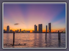 Der Abendhimmel über Miami