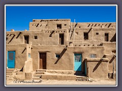 Pueblo aus Adobe Lehmziegeln