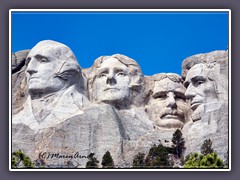 George Washington - Thomas Jefferson - Thedore Roosevelt - Abraham Lincoln 