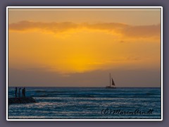 Sonnenuntergang vor Waikiki