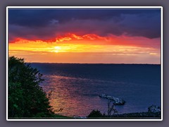 Blick auf Kap Arkona im Sonnenuntergang