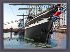 Dreimastbark und Gastronomieschiff Seute Deern in Bremerhaven
