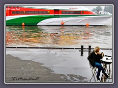 Landungsbrücken Hamburg morgens um halb sieben