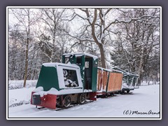 Winter - die historische Torfbahn an der Teufelsmoorstraße