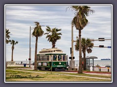 Galveston - Trolley ist ein historischen Straßenbahnnetz