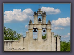 San Antonio - Mission San Juan Glockenturm der Kirche