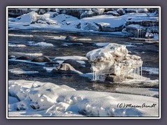 Eis auf dem Gallatin River