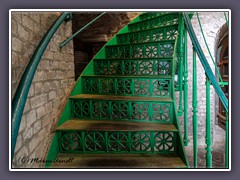Die schmiedeeiserne Leuchtturmtreppe