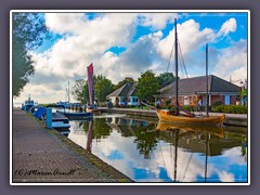 Hafen Wustrow mit Kapitänshaus
